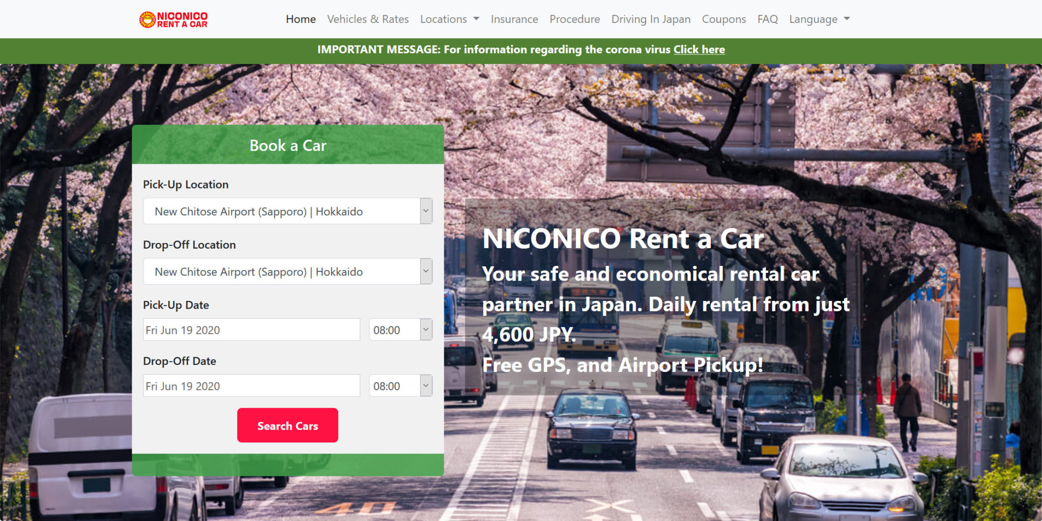 Set date and locations